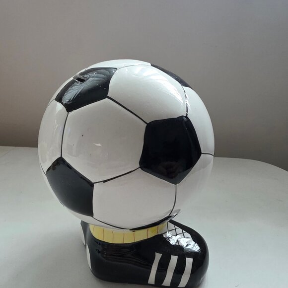 Vintage Soccer Ball Sports Coin Piggy Bank - Picture 2 of 7